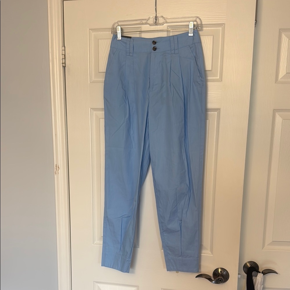 Who What Wear Blue Ankle-Length Cropped Pants